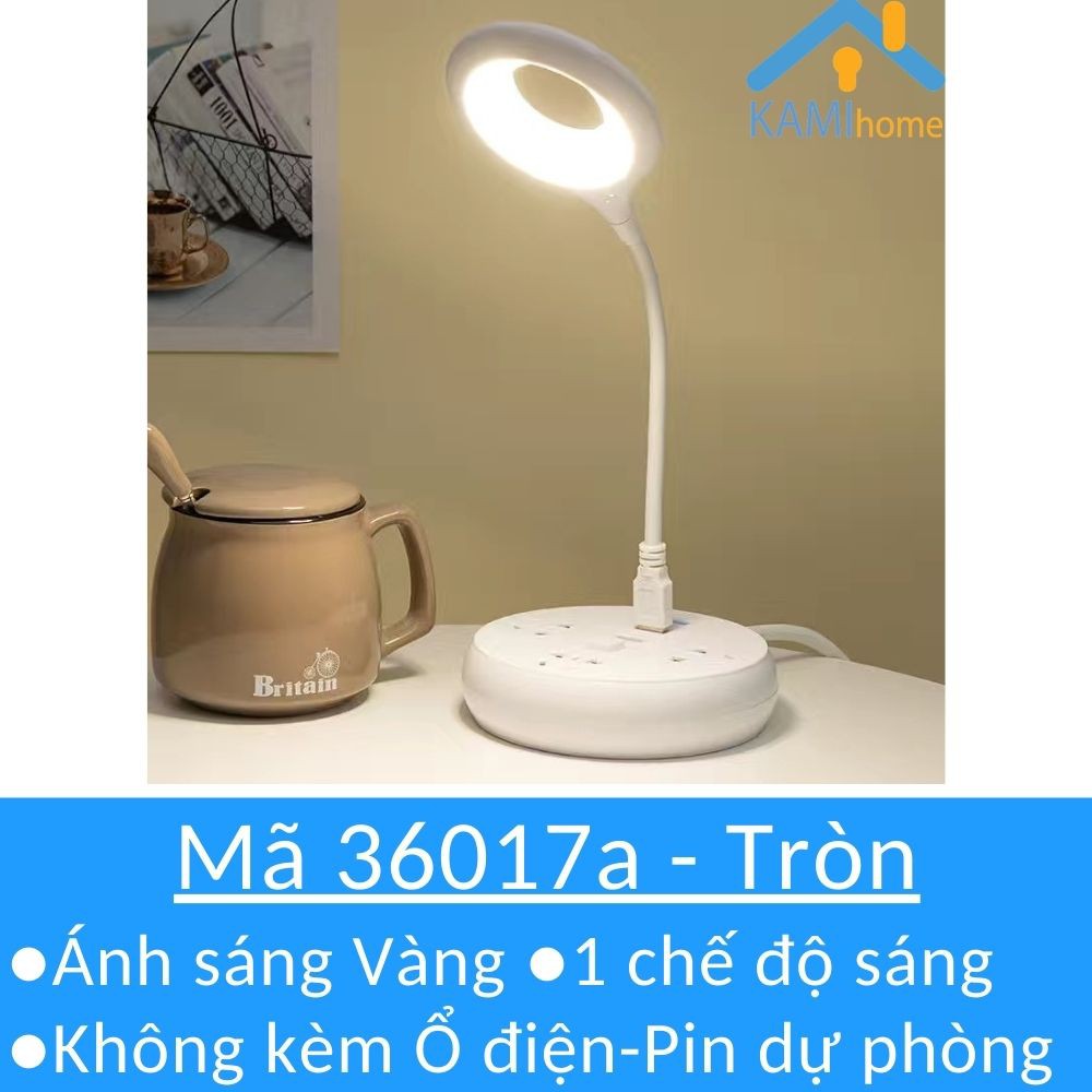 Đèn học và đọc sách mang theo người bóng led ánh sáng Vàng Ấm chống cận thị cắm cổng USB mã 36017a