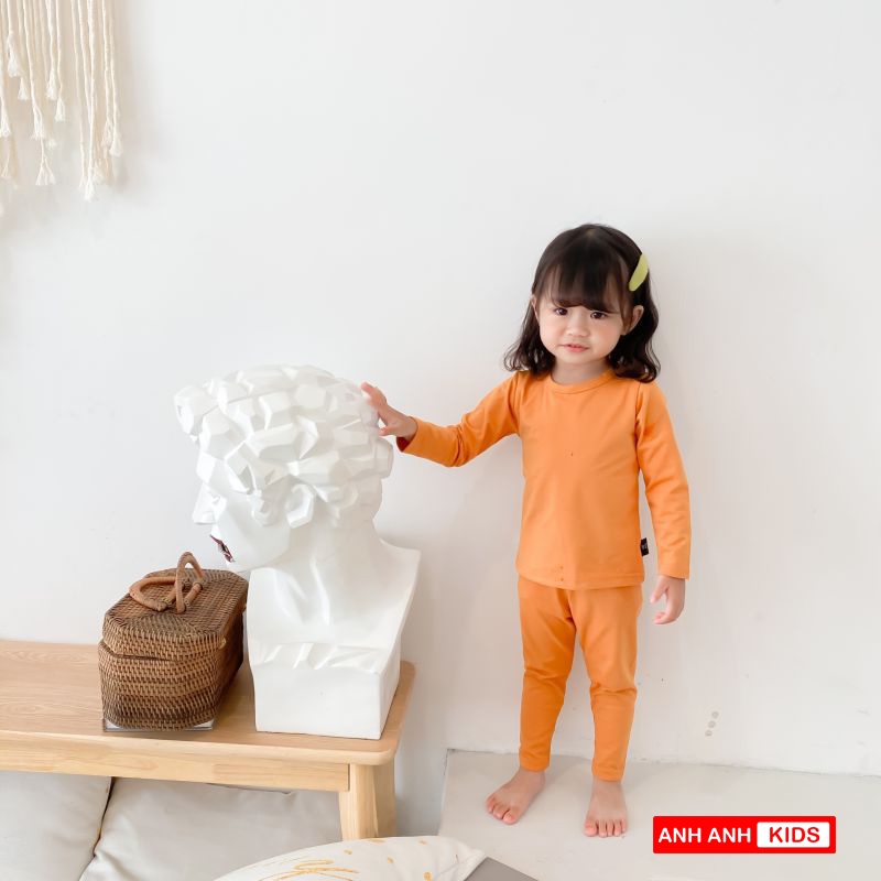 [HOT SALE] Bộ Thun Dài Tay coton co giãn 4 chiều  Cho Bé Gái Và Bé Trai Mẫu Mới 2021 ANHANHKIDS