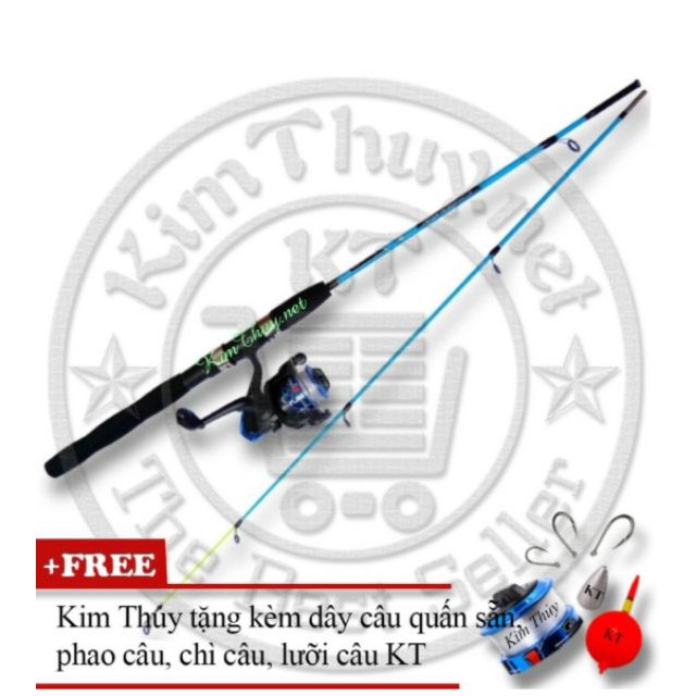 Bộ cần câu máy 2 khúc đặt ruột 1m8 kèm máy câu