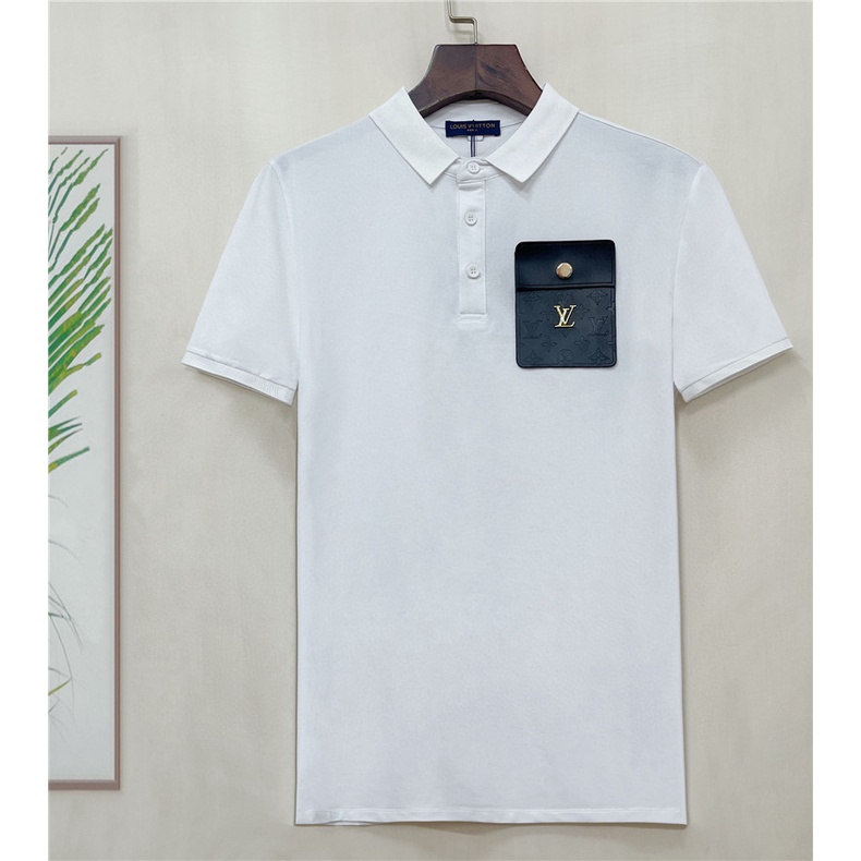 Áo Thun POLO Giả Da Ngắn Tay Thời Trang Nam Cá Tính L0uis Vu1tt 2022 S-4XL