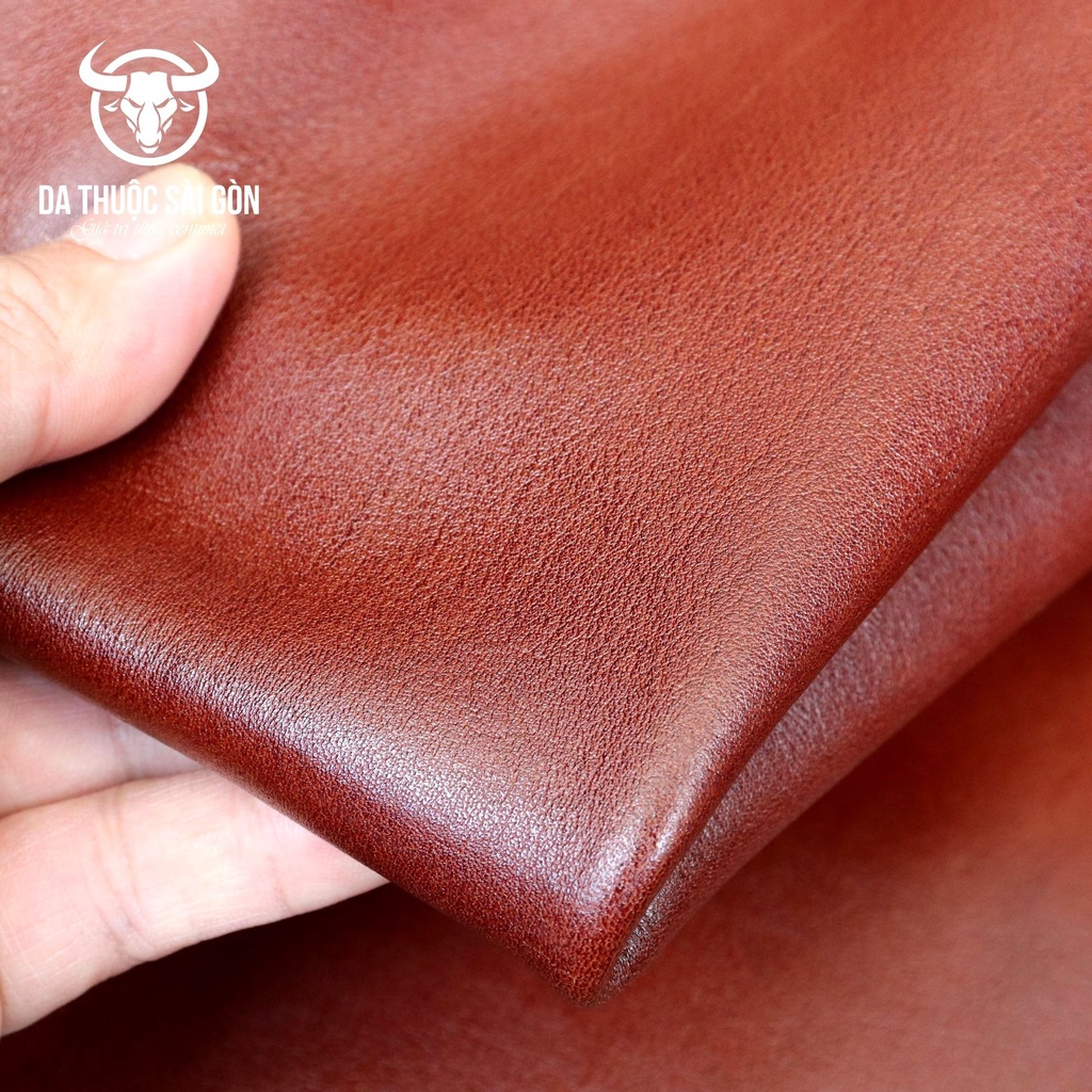 10 Pia da bò Flexible cao cấp màu nâu đỏ thương hiệu Da Thuộc Sài Gòn - Bán da bò làm handmade