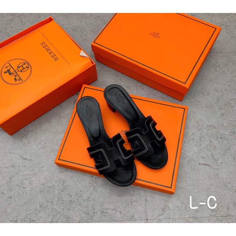 Guốc cao gót 5 phân viền chỉ da mịn 3 màu