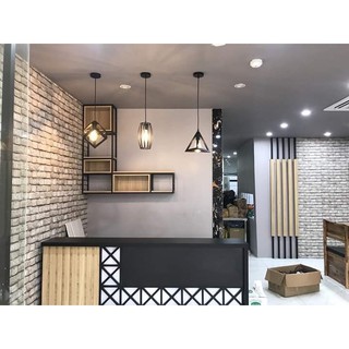 Combo 3 đèn thả hình khối gồm bóng