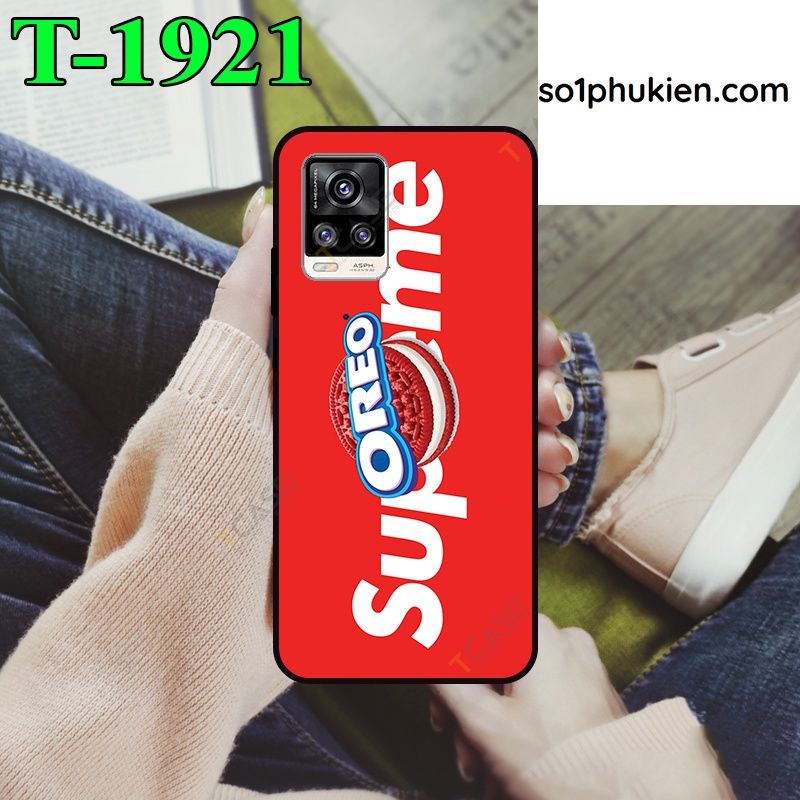 Ốp lưng kính Vivo V20, V20 2021 hình supreme