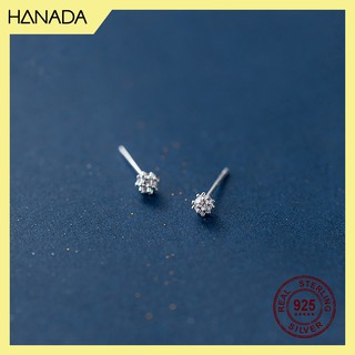 Bông Tai Bạc 925 Hanada Trái Châu Nhỏ Lấp Lánh 0707