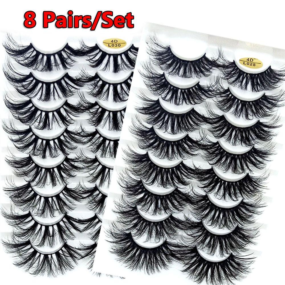 BORAG Set 8 Cặp Lông Mi Giả SKONHED Dày Dặn 4D Tự Nhiên