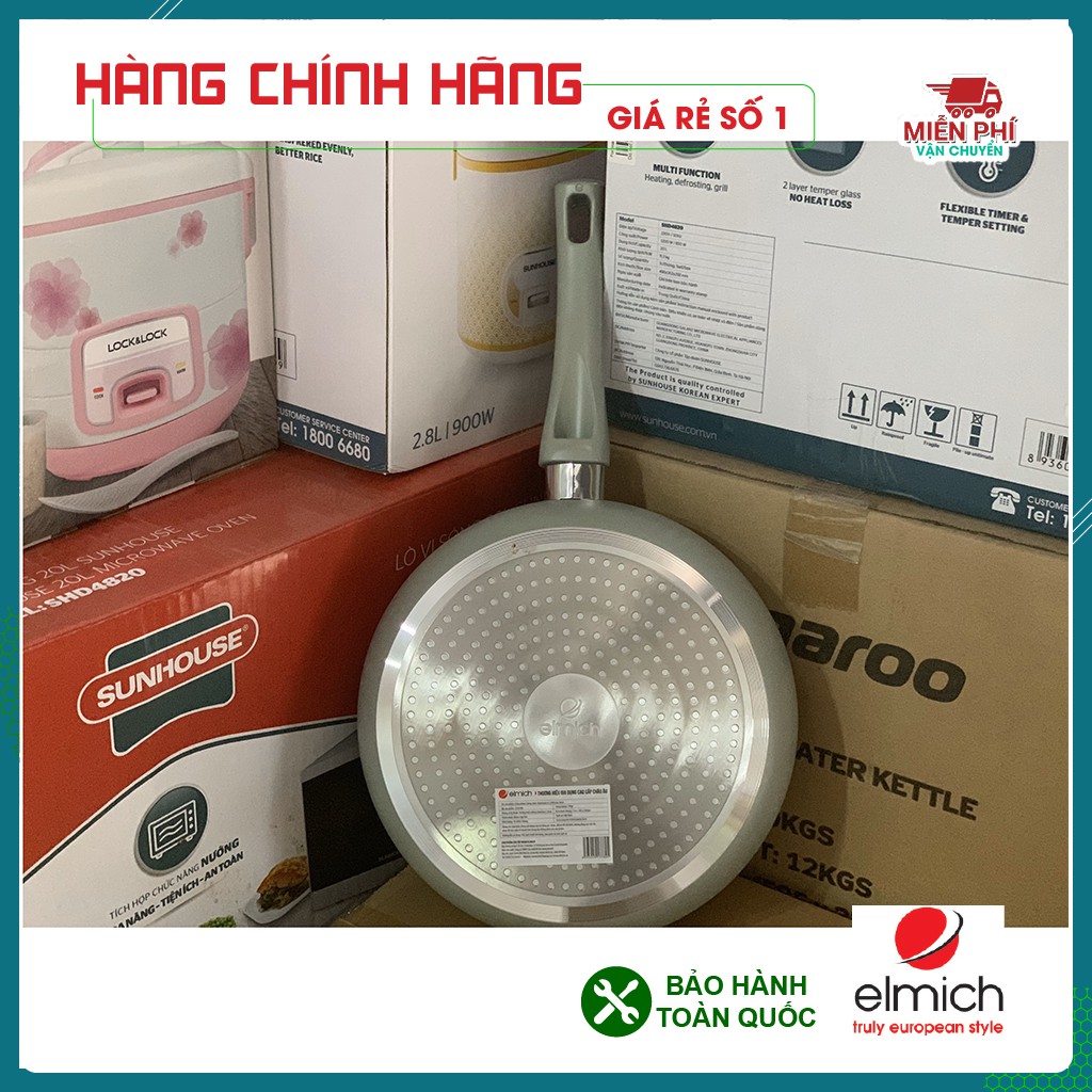 CHẢO SÂU LÒNG CHỐNG DÍNH ELMICH ĐÁY TỪEL-7102 -20cm, EL-7103 24cm, EL-7104- 26cm, EL-7105- 28cm