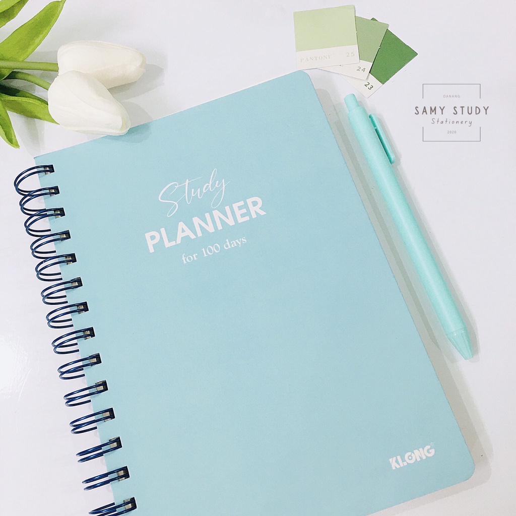 SỔ LÒ XO LÊN KẾ HOẠCH HỌC TẬP PLANNER SIZE A5 120GSM KLONG STUDY PLANNER FOR 100 DAYS BULLET JOURNAL