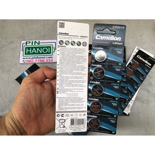 Vỉ 5 pin cúc áo CR2016 Camelion Lithium 3V 5000LC CR2016-BP5