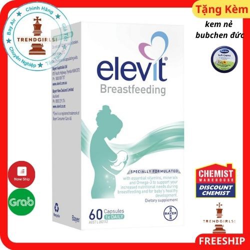 Vitamin tổng hợp Elevit Bầu, Úc (100 viên) bổ sung Vitamin, D3, Axit Folic cho mẹ bầu, mẹ sau sinh - Trend girls online