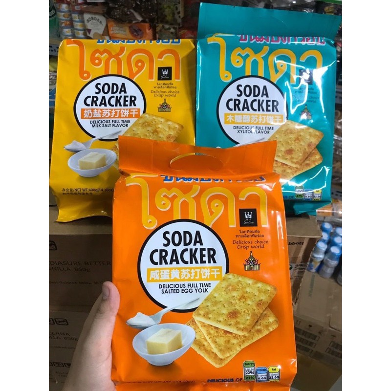 BÁNH QUY ĂN KIÊNG SODA CRACKER THAILAND 400gr