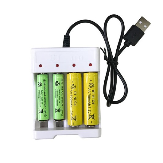 Bộ 4 pin tiểu sạc AA 700mAh và 4 pin đũa sạc AAA 600mAh dùng cho đồ chơi, đồng hồ treo tường,chuột máy tính