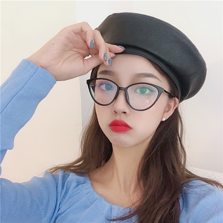 Anti-blue light Eyeglasses Women Trendy Brand Design Retro Myopic glasses