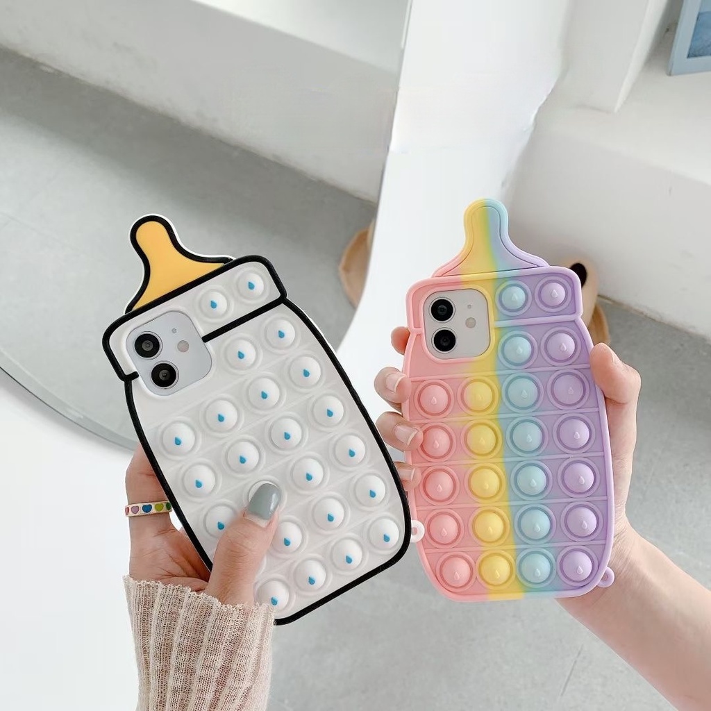 Ốp điện thoại hình bình sữa cho iPhone 12 Pro Max 11 Pro Max X Xr Xs Max Xr 8 7 Plus 6 6s Plus