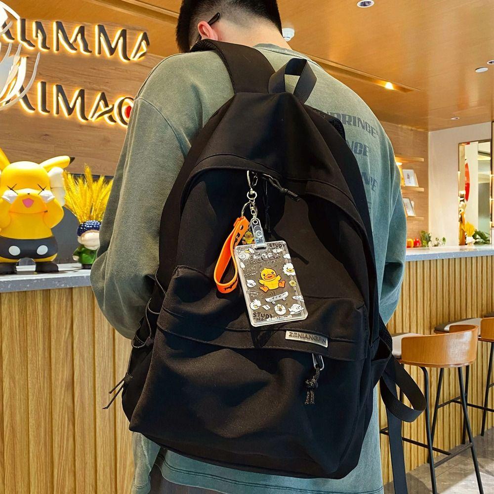 Móc Khóa Gắn Thẻ Trang Trí Túi Xách 5 Thẻ Hình Vịt Graffiti Dễ Thương