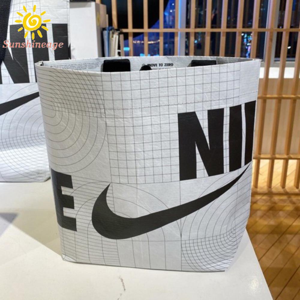 SUNAGE- ~Nike Print Large Shopper Bag One Shoulder Tote Backpack large capacity【SUNAGE-HOT Fashion】
