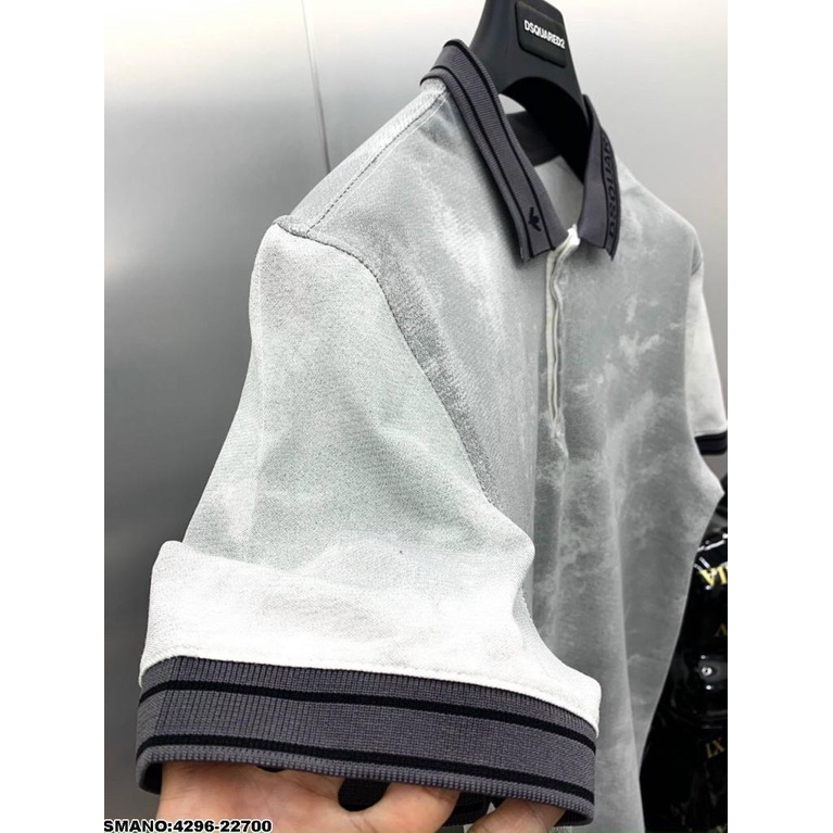 Áo polo nam ngắn tay cổ bẻ hoạ tiết co dãn thoáng mát PL105