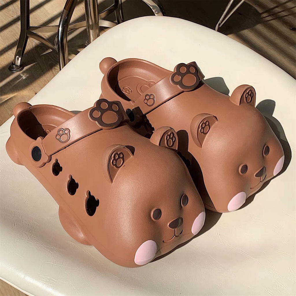 Dép sục cross gấu má hồng dễ thương cute nam nữ 🐻 Mã 14A