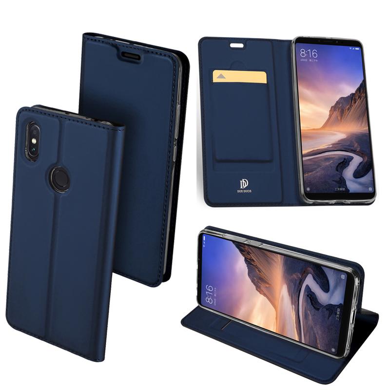 Bao da điện thoại dạng ví trơn bóng cho dòng Xiaomi Mi Max 3