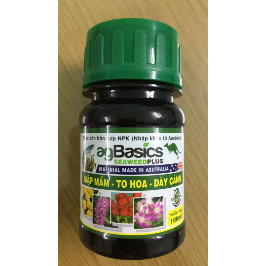 Phân bón lá cao cấp agBasics SEAWEEDPLUS 100ml