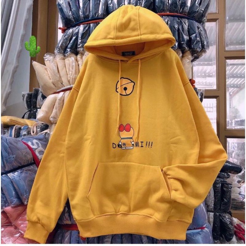 (Video+Ảnh thật)Áo hoodie doremon unisex nam nữ chất nỉ form rộng nón to chùm đầu in hoạt hình Doraemon dễ thương | BigBuy360 - bigbuy360.vn