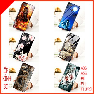 ỐP lưng OPPO A3S,A5S,F9,F11,F11 PRO, ỐP lưng mặt kính 3D thế hệ mới taiyoshop3