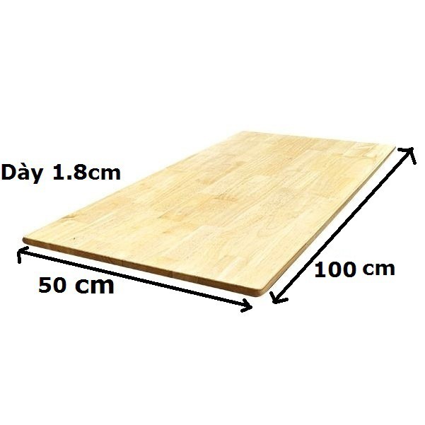 ✘✐(Giá Tại Xưởng)Mặt bàn gỗ cao su D 100 x R 50 cm  đã sơn,phủ bóng và bo góc- Mua về là dùng