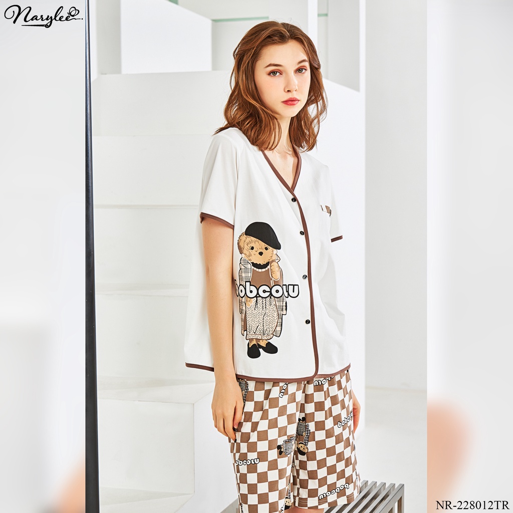 Đồ bộ mặc nhà nữ cao cấp Narylee áo cộc tay quần lửng cotton nhập khẩu mềm mịn chống tia UV kháng khuẩn mã NR - 228012