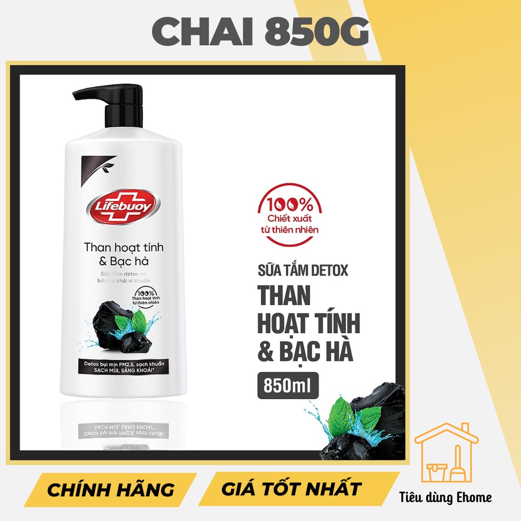 Sữa tắm Detox Bụi Mịn Lifebuoy chai