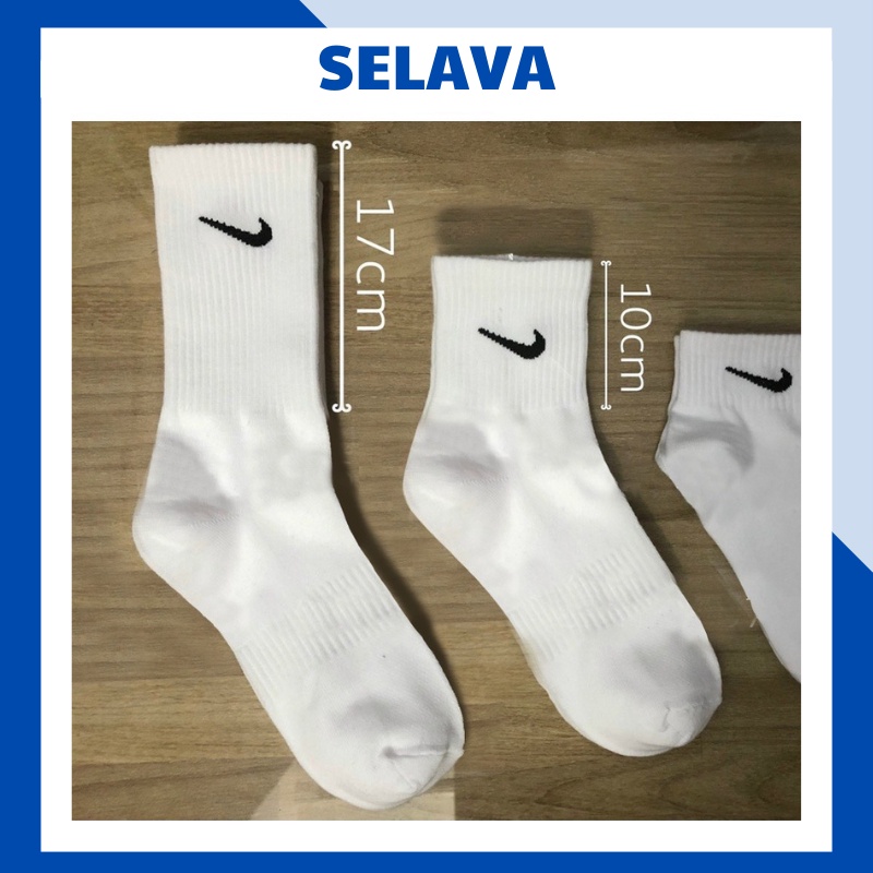 Tất cổ cao nam nữ nike 2 màu đen trắng đá bóng