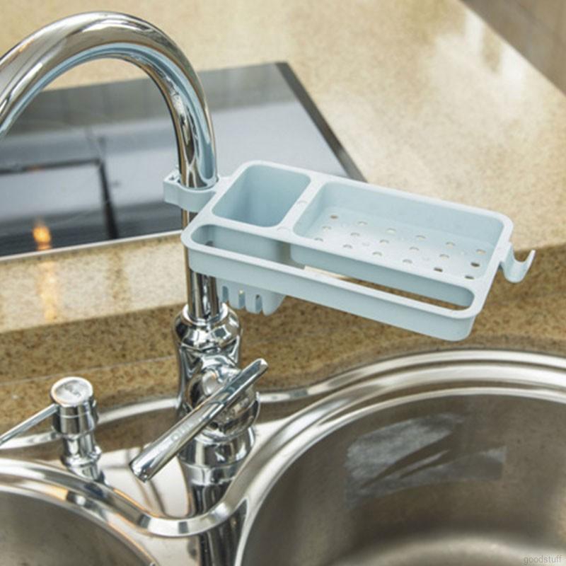 Giá đựng đồ dùng gắn vòi nước tiện dụng tiết kiệm không gian cho nhà bếp