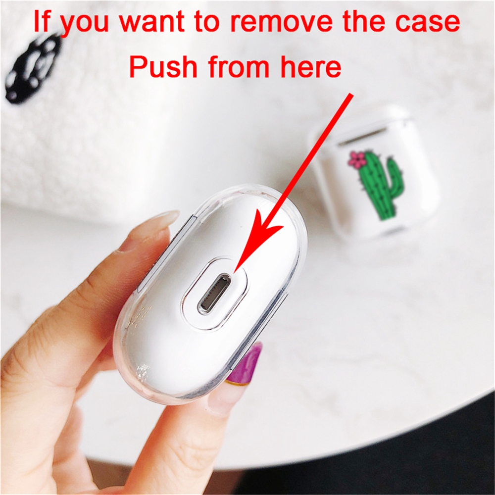 Hộp đựng tai nghe trong suốt cho Apple Airpods 1 2