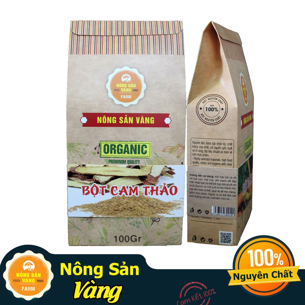 Bột Cam Thảo Nguyên Chất 100gr - Nông Sản Vàng