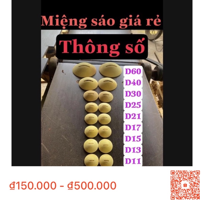 Miệng sáo dàn gỗ mít đẹp đều màu