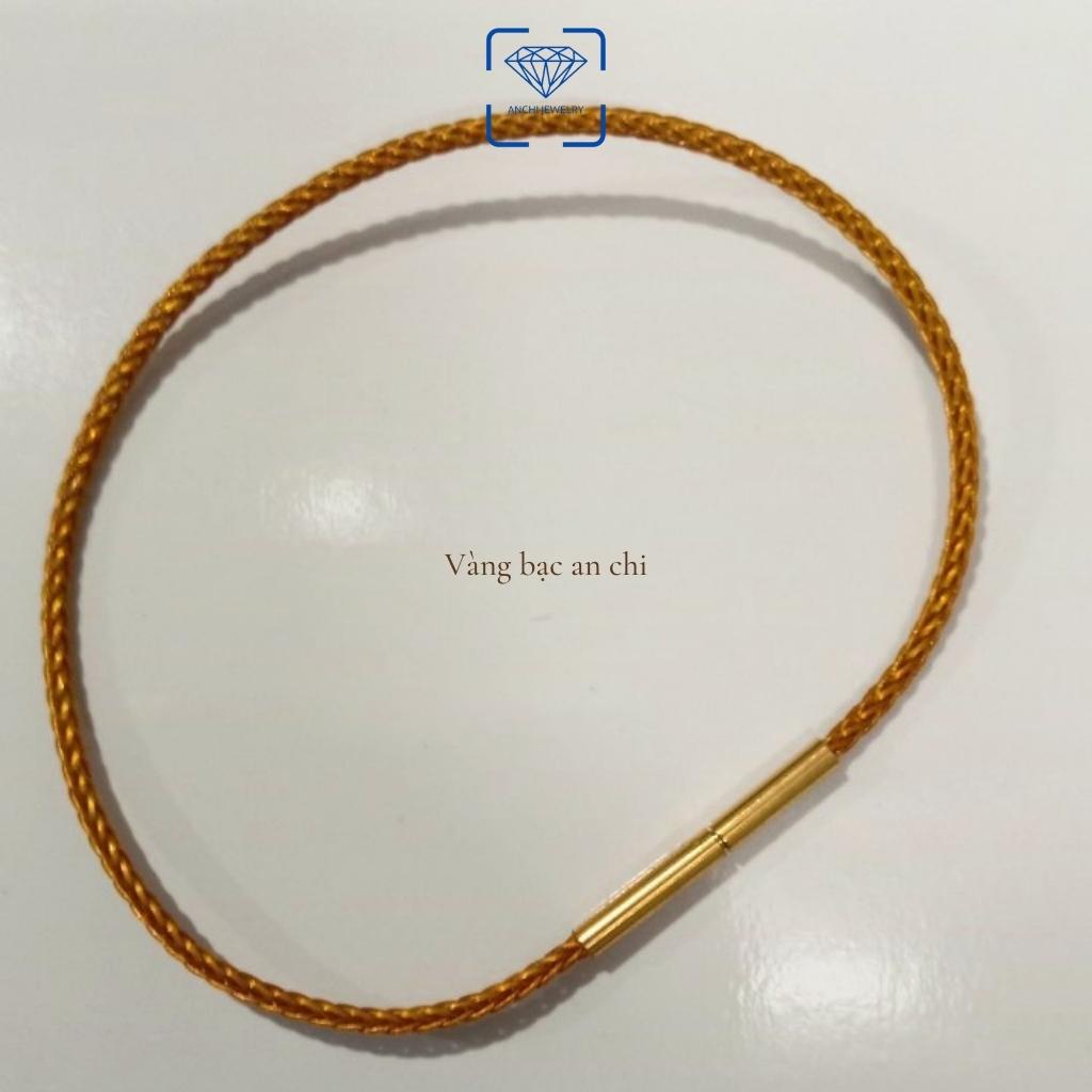 Vòng tay dây cáp 1mm đeo charm, lu thống, đồng điếu. Anchi jewelry