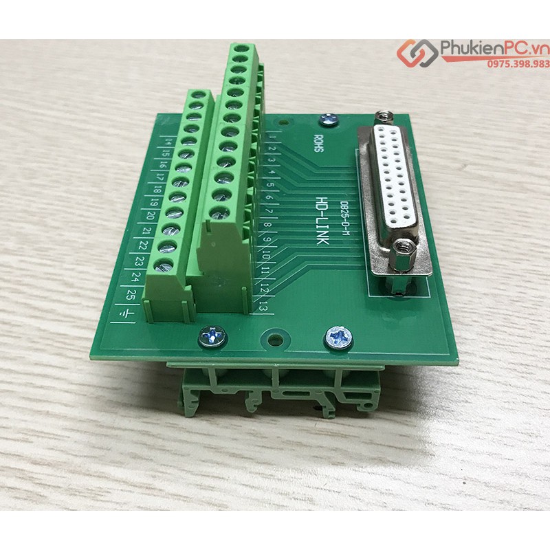 Đầu nối DB25 LPT Female cài ray-Terminal Block