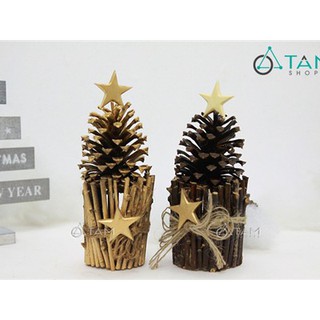 [NOEL-GIÁNG SINH-CÓ HỎA TỐC] Chậu cành củi khô trái thông dầu trang trí số 31