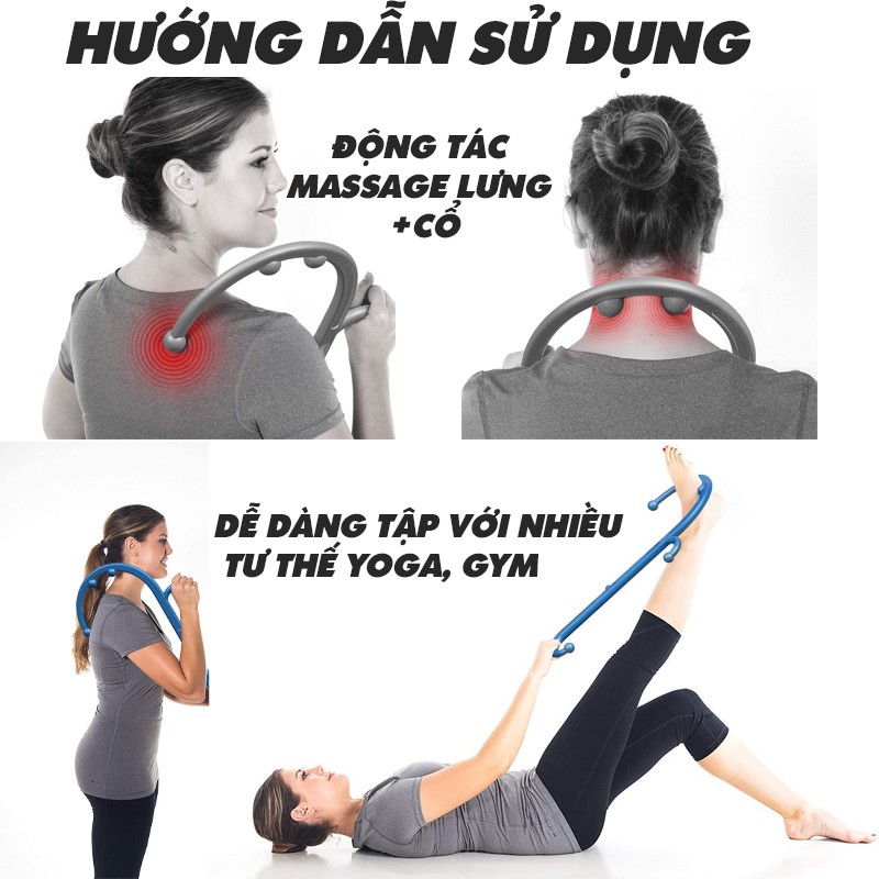 Cây Ấn Huyệt - Gậy Massage Lưng Và Cổ Thúc Đẩy Cung Cấp Oxy Tăng Tuần Hoàn Máu, Giúp Giảm Thiểu Cơn Đau Mỏi Vai Gáy