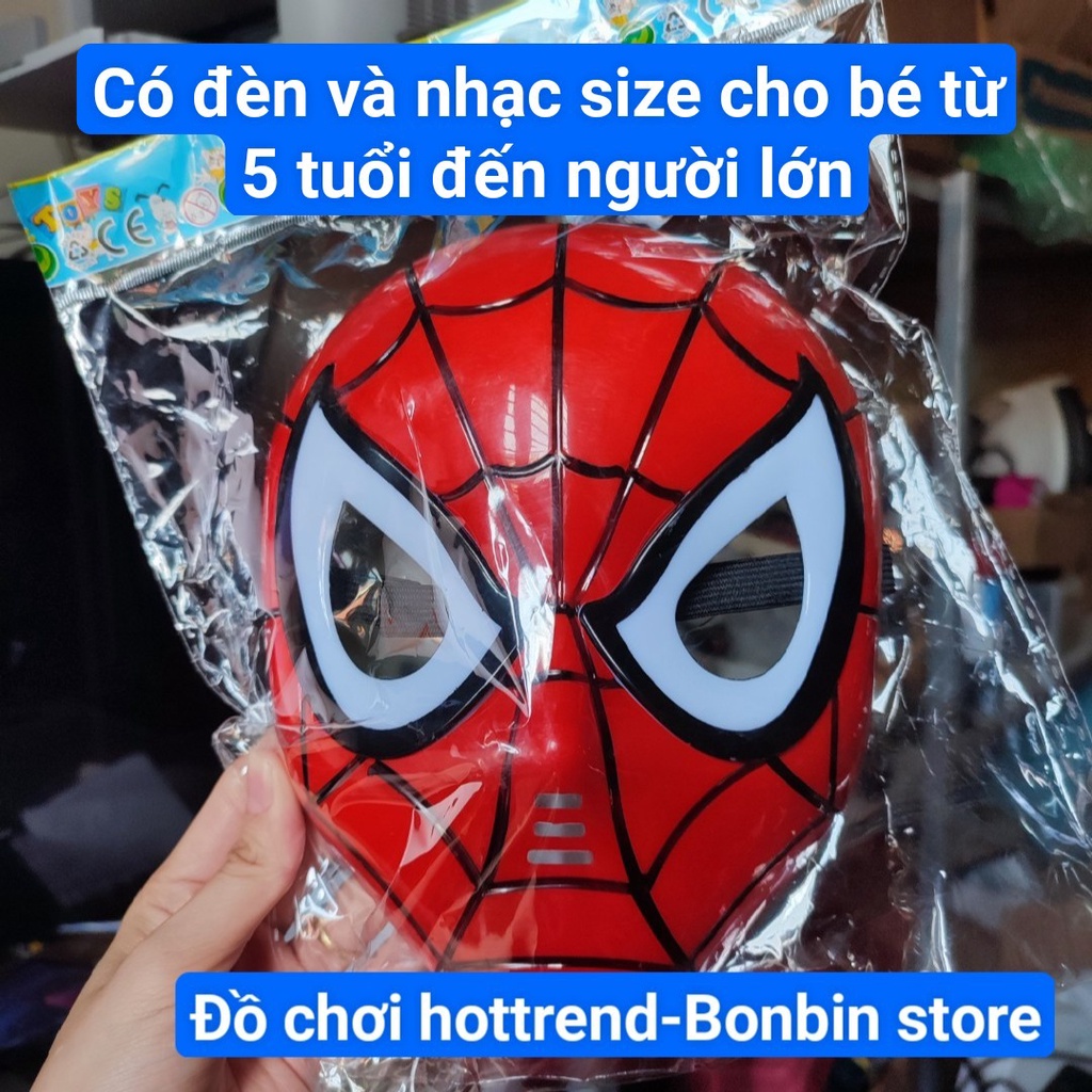Mặt nạ haloween siêu nhân anh hùng Và Phụ Kiện Siêu Cấp  Avenger có đèn và siêu nhân, đi kèm, hàng không mùi nhựa