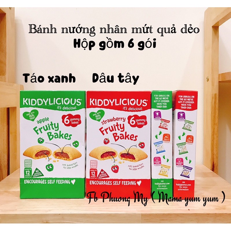 Date 10/2022 Bánh quy ăn dặm nhân mứt quả Kiddylicious cho bé 12m của Anh