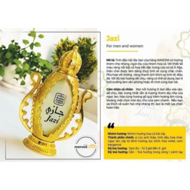 Tinh Dầu Nước Hoa Dubai Nội Địa Jazi For Women 20ml Lịch Lãm Cuốn Hút Đầy Bí Ẩn  - HaVaShop