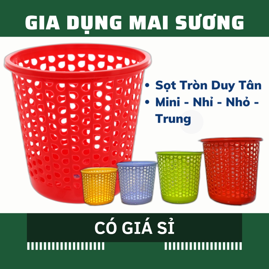 [Giá Sỉ] Sọt Rác Nhựa Tròn Duy Tân