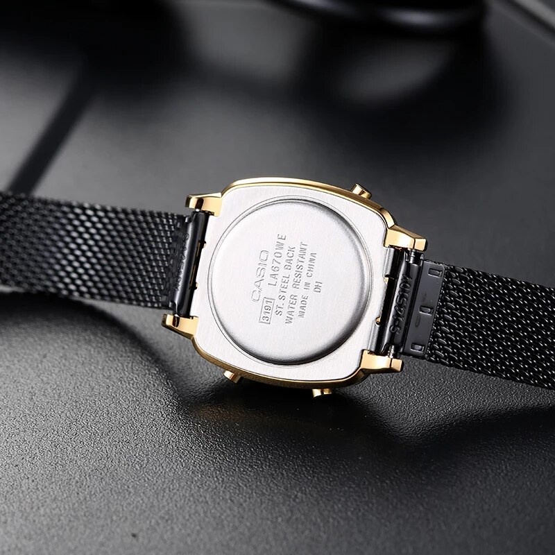 Đồng hồ nữ dây kim loại chính hãng Casio LA670WEMB-1