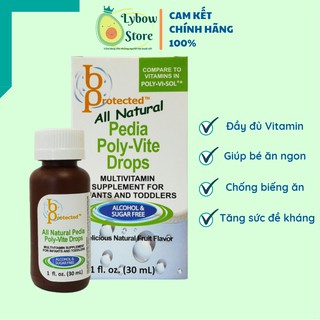 Kèm quà tặng cho bé 👼🏻Pedia Poly-Vite Drops - Vitamin tổng hợp cho trẻ biếng ăn 30ml👼🏻