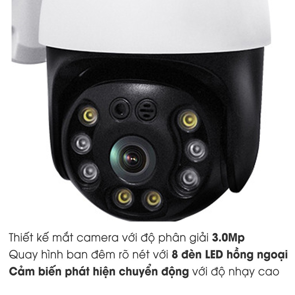 ⚡️FREESHIP⚡️Camera WIFI PTZ Onvizcam HK30 3.0MP [2K] Siêu nét, góc rộng, Xoay 360, đàm thoại - Sử dụng APP Carecam Pro