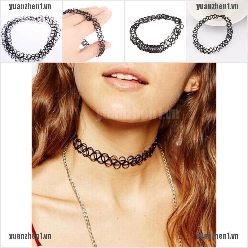 [YUANZHEN1] Vòng Cổ Co Giãn Hình Xăm Hippy Cổ Điển