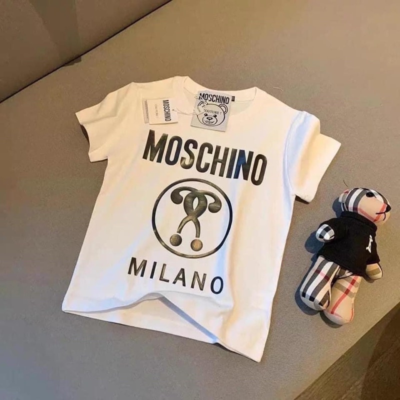 Áo Bé Gái, Set 3 Áo Phông In Gấu Moschino Cộc Tay Xinh Xắn - Nhà Cam