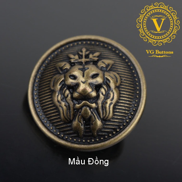 Cúc kim loại cao cấp, cúc sư tử , phù hợp áo vest nam và nữ, áo khoác măng tô, áo khoác dạ