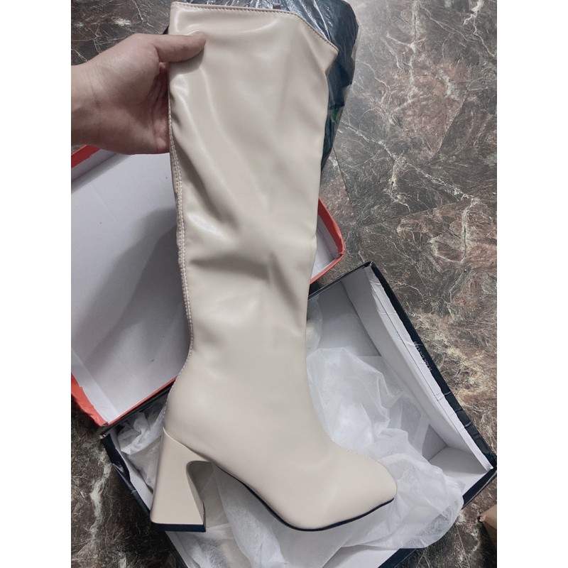 [Mã FASHIONGREEN15 giảm 10% tối đa 30k đơn từ 99k] Bốt đùi nữ,bốt cao cổ đế khoét 7p sẵn 2 màu | BigBuy360 - bigbuy360.vn