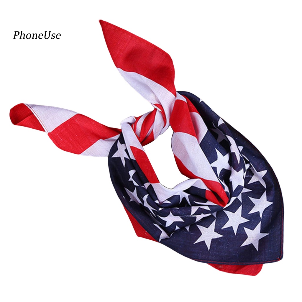 Khăn Trùm Đầu Bằng PU Nhẹ Thoải Mái In Họa Tiết Cờ Mỹ Đa Ứng Dụng